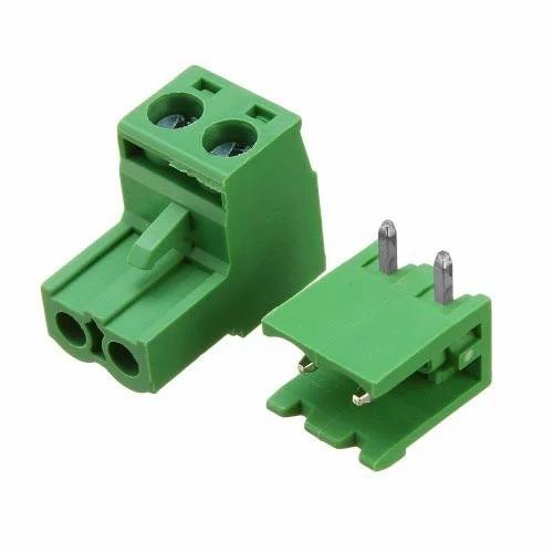 2 Pin Combicon Connector Male and Female Set Close 5.08mm
